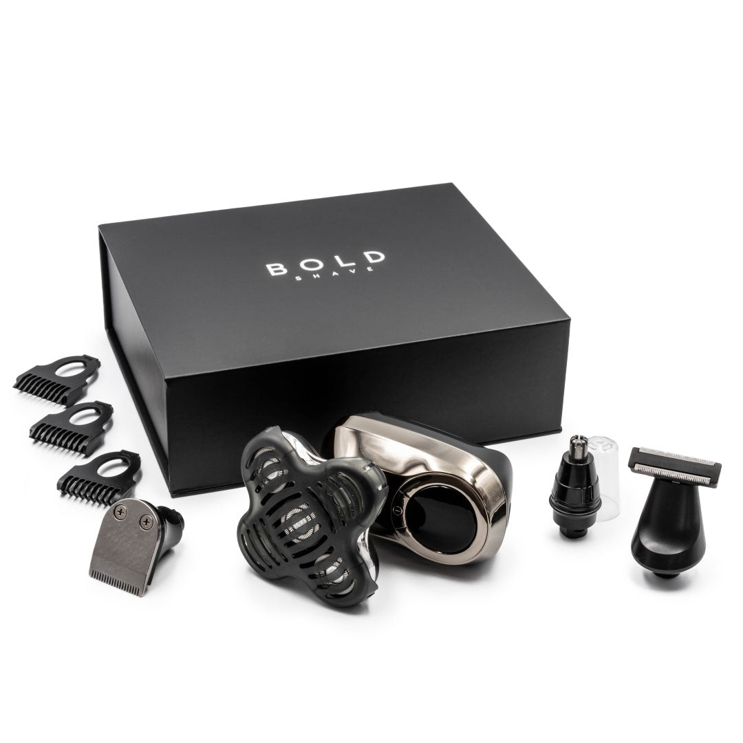 Skull Head Shaver & 5-Piece Body Grooming Kit