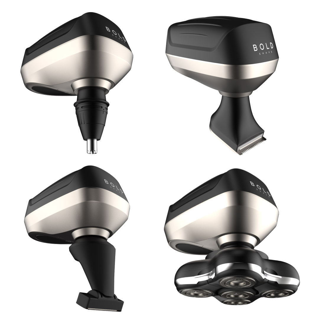 Skull Head Shaver & 5-Piece Body Grooming Kit