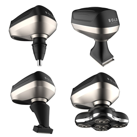 Skull Head Shaver & 5-Piece Body Grooming Kit